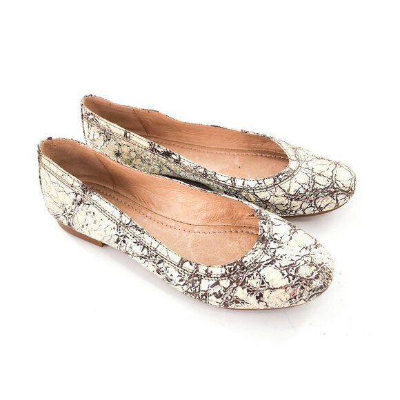 FRYE Carson Girls Leather Ballet Flats NEW - Picture 1 of 11